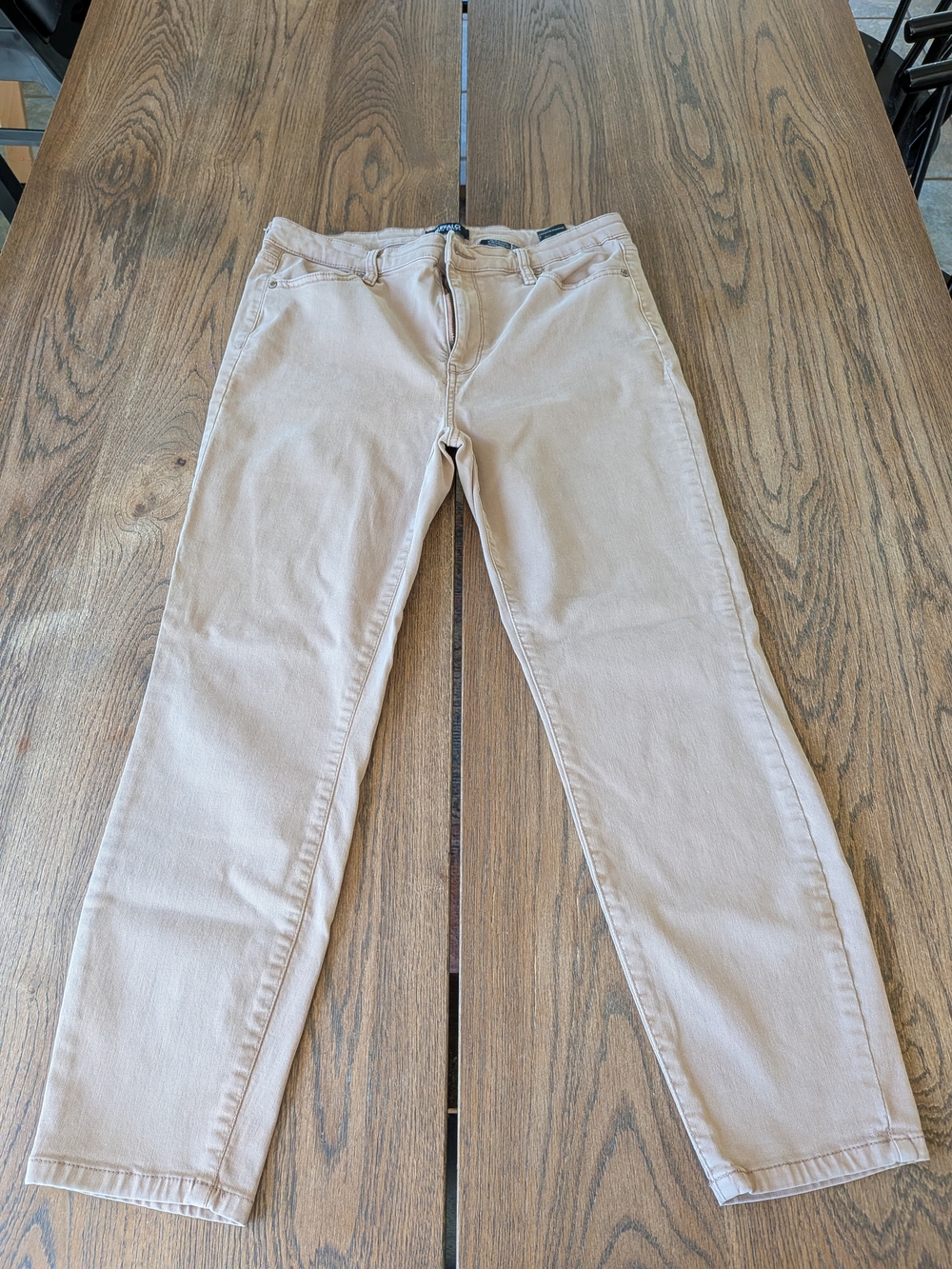 Buffalo David Bitton Womens Tan Havana Pant HiRise Stretch Ankle Skinny Sz 10/30